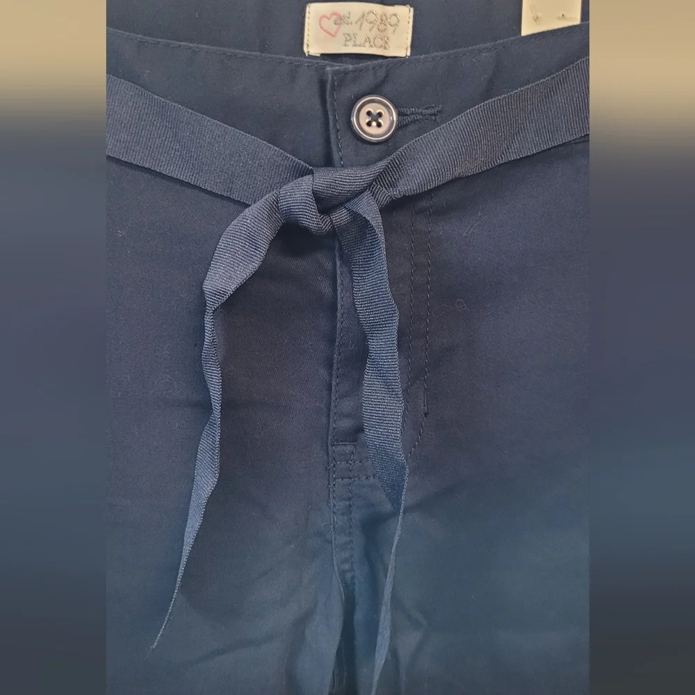 NEW!Children's Place Girls Size 14 Navy Blue Flared Pants Preppy School Casual